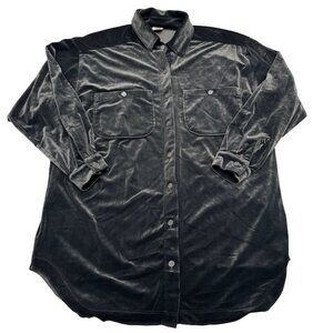 Vintage Fitigues Women's Velvet Button Up LS Shirt Made In USA, Size S
